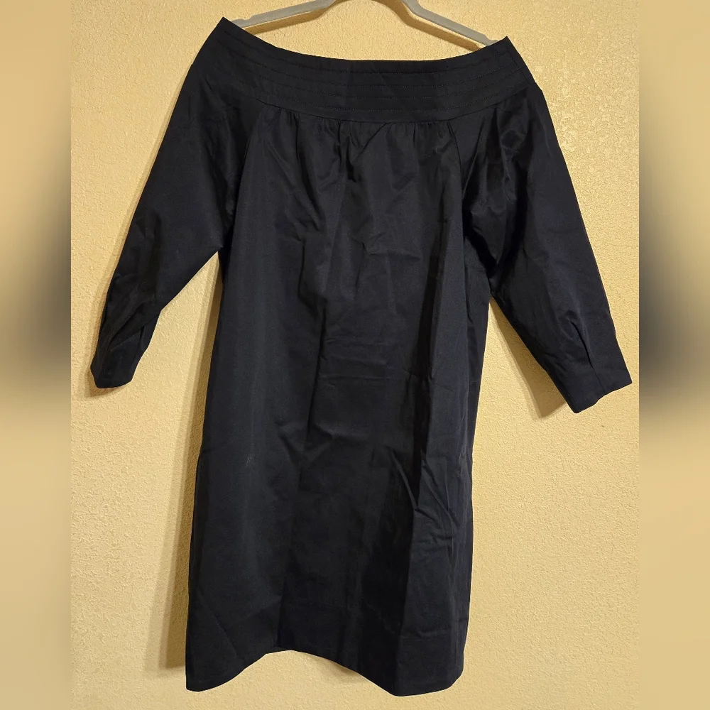 NWT J.Crew Mini Dress Blue Long Sleeve Round Neck Size 00